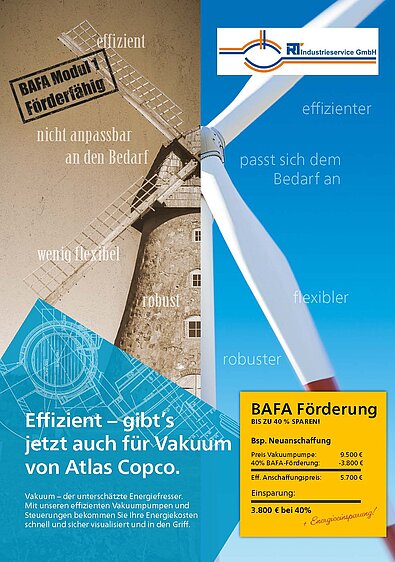 BAFA geförderte Vakuumpumpe kaufen Atlas Copco